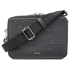Christian Dior-Christian Dior Black Leather Shoulder Bag-Black