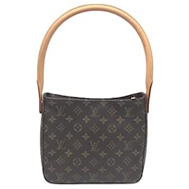 Louis Vuitton-Louis Vuitton Looping MM Monogram Shoulder Bag-Brown,Monogram