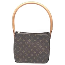 Louis Vuitton-Louis Vuitton Looping MM Monogram Shoulder Bag-Brown,Monogram