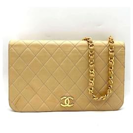 Chanel-Chanel Matelasse Chain Shoulder Bag-Beige