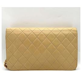 Chanel-Chanel Matelasse Chain Shoulder Bag-Beige