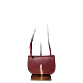 Autre Marque-Celine Leather Strap Clutch Wine/Pink-Other