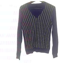 Gucci-Authentic Gucci Tom Ford Merino Wool Web Sweater-Red,Blue