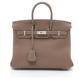 Hermès-Hermes Birkin 25 Etoupe Handbag-Beige,Taupe