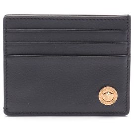 Versace Medusa Leather Card Case Black