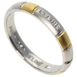 Céline-Celine Platinum and Yellow Gold Band Ring-Other
