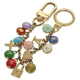 Louis Vuitton-LOUIS VUITTON Monogram Porte Cles Chainne Pastilles Charm M66172 LV Auth 96018-Golden