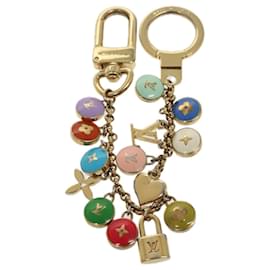 Louis Vuitton-LOUIS VUITTON Monogram Porte Cles Chainne Pastilles Charm M66172 LV Auth 96018-Golden