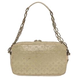 Louis Vuitton-LOUIS VUITTON Monogram Shine McKenna Shoulder Bag Gold M92363 LV Auth 95234-Golden