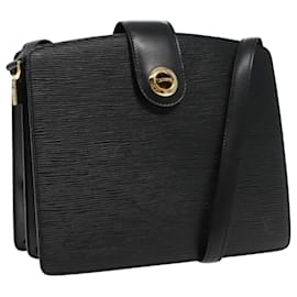 Louis Vuitton-LOUIS VUITTON Epi Capuchin Shoulder Bag Black M52342 LV Auth 94381-Black