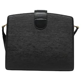 Louis Vuitton-LOUIS VUITTON Epi Capuchin Shoulder Bag Black M52342 LV Auth 94381-Black