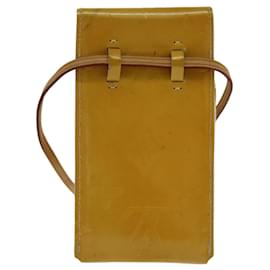 Louis Vuitton-LOUIS VUITTON Monogram Vernis Walker Shoulder Wallet Gris M91031 LV Auth ar12588-Golden