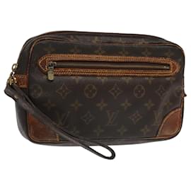 Louis Vuitton-LOUIS VUITTON Monogram Marly Dragonne GM Clutch Bag M51825 LV Auth 95198-Monogram
