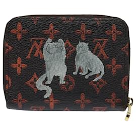 Louis Vuitton-LOUIS VUITTON Catgram Cruise Collection Zippy Coin Purse M63883 LV Auth 96009A-Brown