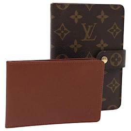 Louis Vuitton-LOUIS VUITTON Monogram Porto Papie Zip Wallet M61207 LV Auth 94739-Monogram