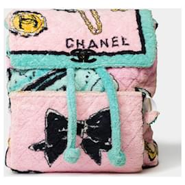 Chanel-CHANEL Tweed Rose Bag - 102203-Pink