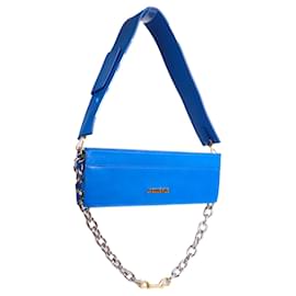 Jacquemus-JACQUEMUS - Ciuciu Jacquemus shoulder bag in blue leather-Blue