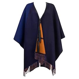 Hermès-HERMES  Tops T.FR 38 Wool-Navy blue