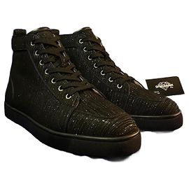 Christian Louboutin High Top Black Men 43 1/2 Black