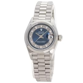 Rolex-Rolex Datejust 69166G Platinum Ladies Wristwatch-Other