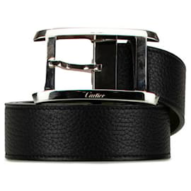 Cartier-Cinto de couro preto para homens Cartier-Preto