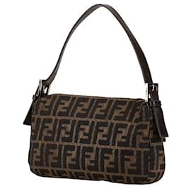 Fendi-Sac à main Fendi Zucca Mamma Bucket-Marron