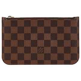 Louis Vuitton-Louis Vuitton Damier Neverfull Attached Pouch-Brown