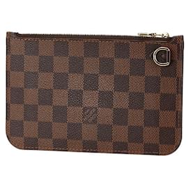 Louis Vuitton-Louis Vuitton Damier Neverfull Attached Pouch-Brown