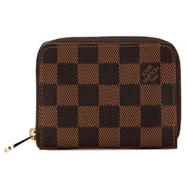 Monedero Zippy Damier Louis Vuitton Castaño
