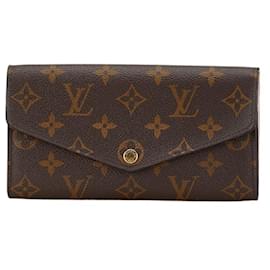 Louis Vuitton-Louis Vuitton Monogram Portefeuille Sarah Long Wallet-Brown,Pink