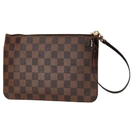 Louis Vuitton-Pochete Neverfull Damier Louis Vuitton-Marrom