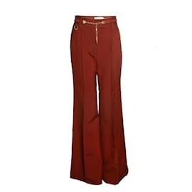 Autre Marque-Zimmerman, wide flared pantalon-Brown,Red