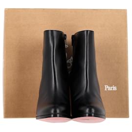 Christian Louboutin-Christian Louboutin Adox 85 Ankle Boots in Black Leather -Black