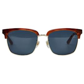 Gucci-Gucci Plastic Sunglasses Brown Blue-Brown