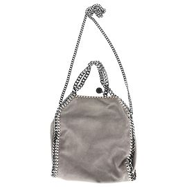 Stella Mc Cartney Borsa Falabella Tiny in suede grigio di Stella McCartney Grigio