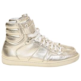 Saint Laurent-Saint Laurent SL/12H Sneakers in Gold Leather-Golden,Metallic