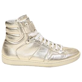 Saint Laurent-Saint Laurent SL/12H Sneakers in Gold Leather-Golden,Metallic