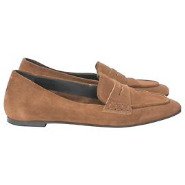 Aeyde Flat Loafers in Brown Suede Brown