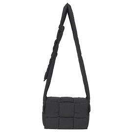 Borsa a tracolla in poliamide nera Small Padded Tech Cassette di Bottega Veneta Nero