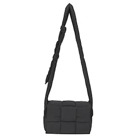 Bottega Veneta- Bottega Veneta Small Padded Tech Cassette Crossbody Bag in Black Polyamide -Black