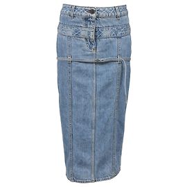 Saia lápis Jacquemus em denim de algodão azul Azul Azul claro