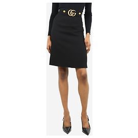 Gucci Black GG Marmont skirt - size UK 4 Black