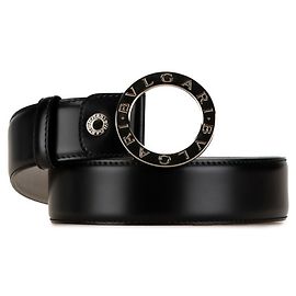 Bulgari Cinto com fivela redonda Bvlgari Preto