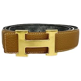 Hermès-Hermes Constance Togo Box Calf Belt-Black