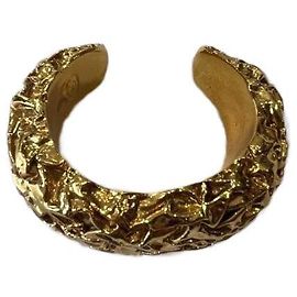 Bracelet manchette vintage Chanel Doré