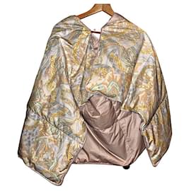 Autre Marque-Authentic Vintage Celine Archive Chain & Logo Poncho-Beige