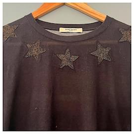Givenchy-Authentic Givenchy 12 AW Riccardo Tisci Black Birds of Paradise Stars Tee-Black