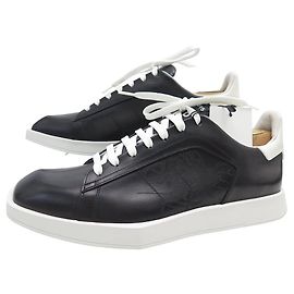 NEUN BERLUTI-SCHUHE BASKETS SCRITTO S5658 AUS SCHWARZEM LEDER SNEAKERS Schwarz