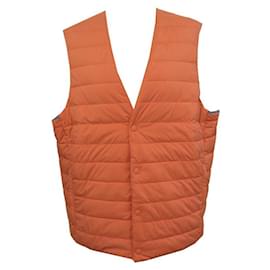 Rolex-NINE VEST ROLEX WATCH SLEEVELESS QUILTED ORANGE T XL 58 HIGH TOP JACKET-Orange