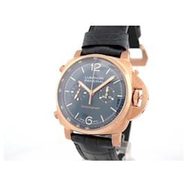 Panerai-NEW PANERAI LUMINOR CHRONO GOLDTECH PAM01111 ROSE GOLD 44MM FULLSET-Golden